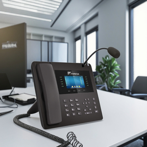 <span class=keywords><strong>Téléphone</strong></span> VoIP de bureau KNTECH d'origine pour les entreprises, noir, Knpl 700M, doté de la technologie IP PBX et d'un <span class=keywords><strong>téléphone</strong></span> à col de cygne - Product Image 1