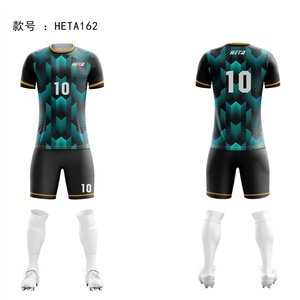 ชุดฟุตบอลพิมพ์ลายแบบซับลิเมชั่นขายส่ง เสื้อฟุตบอลชาย กางเกงขาสั้นระบายอากาศ ชุดเสื้อฟุตบอลซับลิเมชั่น - Product Image 1