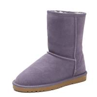 Bottes d'hiver classiques unisexes mi-mollet en daim, doublées de fourrure chaude, antidérapantes, pour l'extérieur, avec plusieurs choix de couleurs