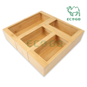 Dispensador de cajones sostenible respetuoso con el medio ambiente hecho de bambú para cocina organizador de almacenamiento de bolsas Ziplock - Product Image 4