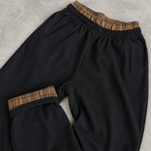 Set Felpa con Cappuccio e Pantaloni in Pile a Quadri, Due Pezzi con Zip, Fodera Reversibile, Oversize, Coordinato Casual per il Tempo Libero - Product Image 2