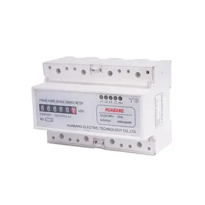 3 phase 4 wire electricity meter measure active energy consumption Din rail kwh meter