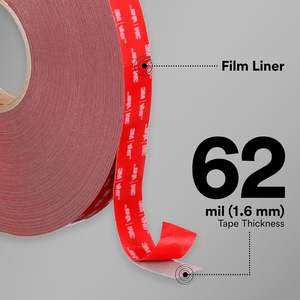 Cinta Adhesiva VHB de Alta Resistencia <span class=keywords><strong>3M</strong></span> GPH-160GF de 1.6mm, Extra Gruesa, para Altas Temperaturas, para Relleno de Espacios en Paneles de Refuerzo de Elevadores - Product Image 4