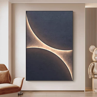 Peinture Murale LED en Porcelaine Cristalline, Style Moderne et Simple, Géométrie 3D, Abstraite et Luxueuse, pour Porche et Salon, Vente en Gros