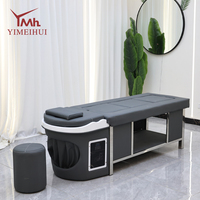 Lit de massage spa aux herbes de style thaïlandais moderne avec chauffage électrique et bac de lavage pour salon de beauté professionnel