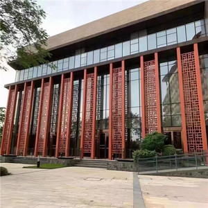 Panneau mural extérieur en aluminium creux sculpté, façade métallique pour bâtiment commercial, spécial - Product Image 1