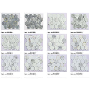 Spedizione Rapida, Piastrelle a Mosaico Europee Antiscivolo, Mosaico Artistico in Pietra Bianca, Piastrelle in Vetro per Pareti e Piscine - Product Image 2