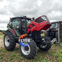Tracteur agricole 4x4 de 120 CV avec chargeur frontal, transmission par engrenages, haute productivité, à vendre