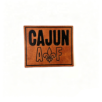Patch en cuir avec logo personnalisé en relief, thermocollant, en gros, pour jeans, vestes et casquettes de camionneur, accessoires vestimentaires