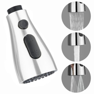 Cabezal de rociador para grifo de cocina Bingtao, tres funciones, extraíble, salida de agua de acero inoxidable cepillado - Product Image 3