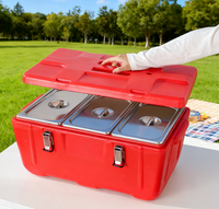 Conteneur alimentaire isotherme professionnel en acier inoxydable avec système thermos/ glacière pour nourriture