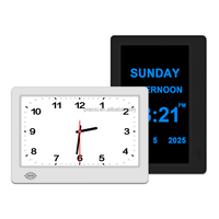 Pro jam ekstra besar 7 inci tampilan analog jam kalender Digital jam hari alarm kustom orang tua Senior pengingat obat DST otomatis