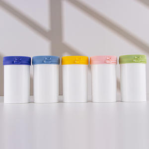 Lege witte plastic pil-vitaminefles met afscheurbare dop voor gedroogd fruit, muntgranulaat, probiotica poeder, capsuleverpakking 150CC - Product Image 5