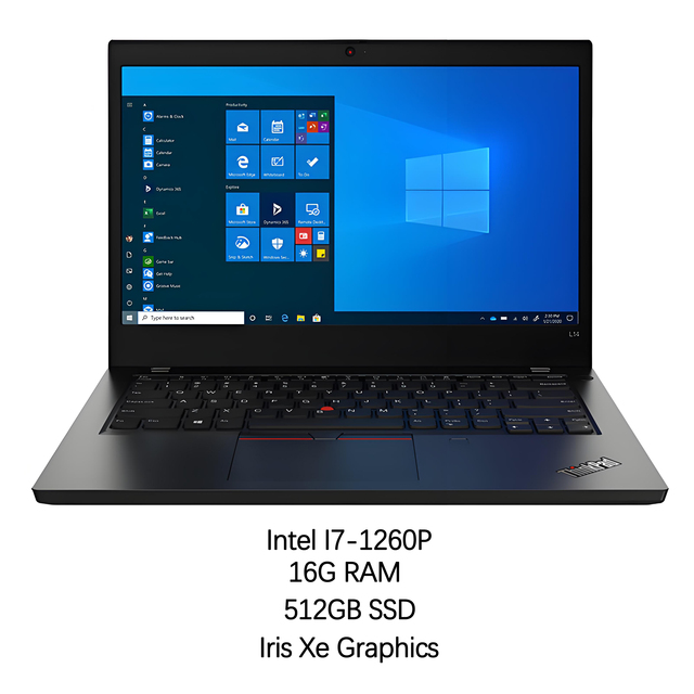 New Lenovo ThinkPad L14 Customizable Business PC Laptop With Intel I7-1260P 16G Memory 512G SSD 14" FHD IPS Win11 Iris Xe
