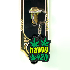 Phổ Biến Tùy Chỉnh PVC Keychain Lá Hình Dạng Vòng Chìa Khóa Sáng Tạo Màu Xanh Lá Cây Nhà Máy Môi Thiết Kế Chủ Chìa Khóa Phù Hợp Với Người Đàn Ông Phụ Nữ Túi Chìa Khóa Xe Đính - Product Image 2