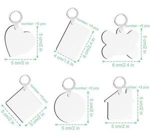 Porte-clés vierge pour sublimation double face - Porte-clés personnalisé en MDF pour cadeaux promotionnels - Product Image 3