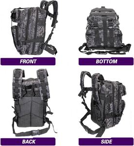Échantillon gratuit : Sac à dos de pêche avec boîte à accessoires, sac à dos de pêche multi-poches avec porte-canne à pêche, résistant à l'eau - Product Image 2