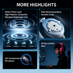 <span class=keywords><strong>Auriculares</strong></span> Inalámbricos para Juegos MCHOSE V9 Pro 2 con 4 Modos, Micrófono AI ENC Compuesto de 53 mm con <span class=keywords><strong>THX</strong></span> Spatial, <span class=keywords><strong>Auriculares</strong></span> Multiplataforma de Aluminio - Product Image 4