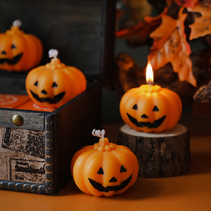 Bougie Fantôme Et Citrouille Halloween » La Grange D'Amandine