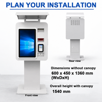 Borne de paiement libre-service pour lavage auto, étanche, autonome, avec lecteur de carte, scanner QR et acceptation de paiement en espèces pour station de lavage automobile
