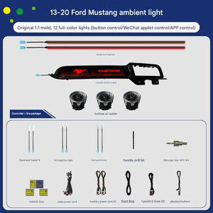 Iluminación Ambiental Interior para Automóvil Ford Mustang 13-20, <span class=keywords><strong>64</strong></span> Colores, Iluminación Dinámica con Control por Aplicación, Iluminación Ambiental Interior Automática - Product Image 3