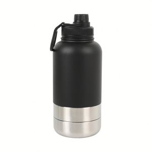 <b>Personalized</b> Stainless Steel <b>Dog</b> Water Bottle With Dual <b>Bowls</b> Portable Outdoor Travel Kit for Pet Event Gifts - Product Image 4