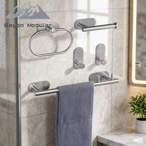 Set di Accessori <span class=keywords><strong>per</strong></span> Bagno in Acciaio Inox Wayon con Portasciugamani e Portarotolo - Product Image 5