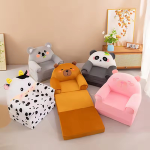 Sillón Infantil Multifuncional de Tres Capas Estilo Dibujos Animados JM1, Silla Convertible Plegable para Niños, Juguetes de Peluche para Animales para Jugar - Product Image 6