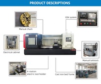 Torno CNC de Cama Plana CK61100, Torno Horizontal de un Solo Husillo para Metal con Sistema de Control GSK