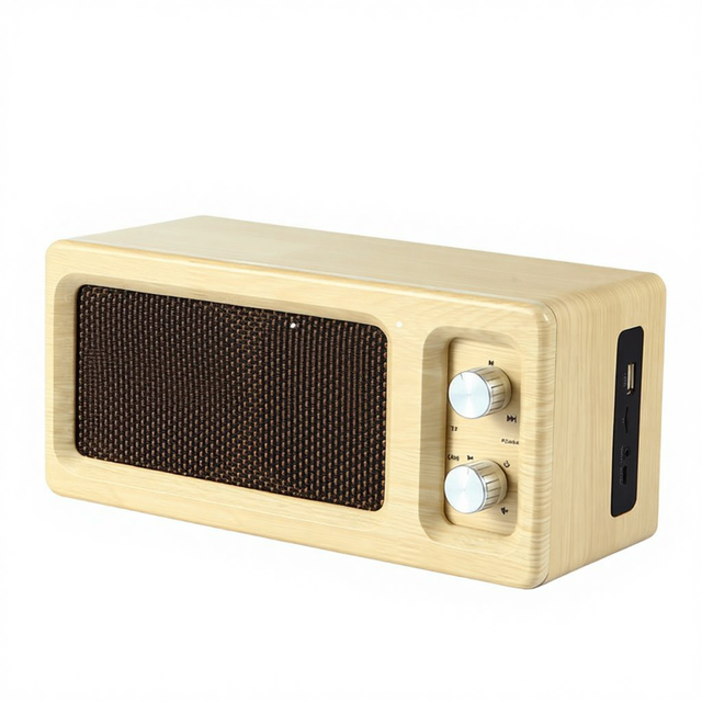 D60 Retro Home Wireless Wooden Speaker Computer USB Drive Card Insertion Function Audio