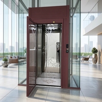 Ascensore Idraulico Moderno RiLi in Alluminio e Acciaio Inox, Capacità 400kg, Velocità 0.4m/s, PVC Durevole, Garanzia 1 Anno, per Villa