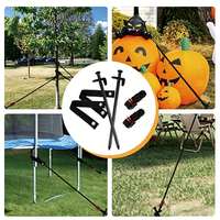 Kit d'ancrages au sol de 12 pouces avec sangle coupe-vent pour abris, tentes, abris de voiture, balançoires, arbres et trampolines
