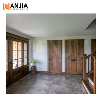 Finition esthétique de haute qualité Porte intérieure de maison en bois Portes en bois à battant résistantes à l'humidité