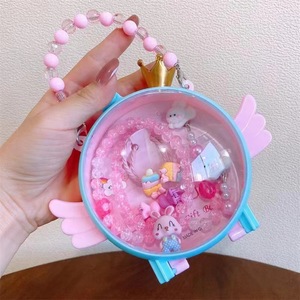 MIO Mini Bolso de Mano con Forma de Ángel para Niñas Pequeñas, Juego de Pinzas para el Cabello con Dibujos Animados, Lazos para el Cabello, Collar de Cuentas de Moda para Niñas - Product Image 1