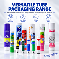 Tube d'emballage en aluminium-plastique pour chewing-gum avec impression UV personnalisée, design graphique, diamètre 12,7-35 mm, bouchon à vis