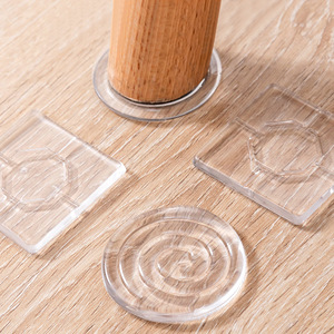 Patins de protection transparents en silicone antidérapants auto-adhésifs pour pieds de meubles, tables, canapés et lits - Product Image 1