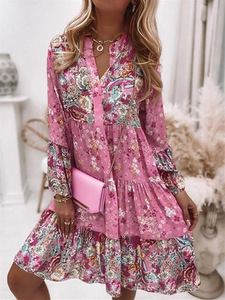 Nuovi Abiti da Donna a Maniche Lunghe con Scollo a V, <span class=keywords><strong>Abbigliamento</strong></span> <span class=keywords><strong>Casual</strong></span> Elegante, Vestiti da Sera per Signore <span class=keywords><strong>Taglie</strong></span> <span class=keywords><strong>Forti</strong></span> - Product Image 2
