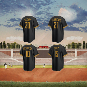 Maillot de baseball personnalisé pour homme, manches courtes, col de baseball, imprimé par sublimation, nom et numéro personnalisés, évacuation de l'humidité, boutons - Product Image 3