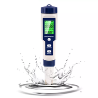 Kit Testeur de Qualité d'Eau de Piscine Numérique 5 en 1 pour la Maison, Compteur TDS et Stylo de Test pH