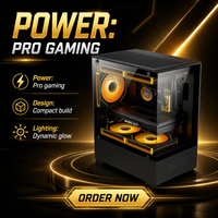 Boîtier PC de bureau A-196-MATX en gros avec ports USB, audio et micro, double stockage HDD/SSD, compatible Micro-ATX/ITX