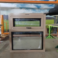 Ventana Abatible Superior de Aluminio Serie 90, Doble Acristalamiento, Insonorizada, para Renovaciones en EE. UU., Mejora, Reequipamiento, Reemplazo