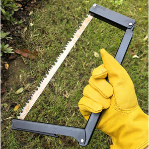 Scie pliante portable 35x5x4 cm en acier au manganèse, scie à main de camping en plein air, outil de coupe de bois durable noir - Product Image 5