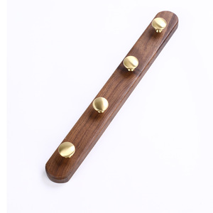 Ganchos para Abrigos de Madera Maciza de Nogal, Montados en la Pared, Rectangulares, de Acero Inoxidable, con 2, 3, 4 o 5 Ganchos, para Baño, Entrada, Perchero para Abrigos y Gorras - Product Image 4