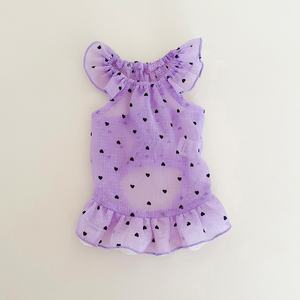 <span class=keywords><strong>Ropa</strong></span> de verano para perros y gatos, ligero, transpirable, protector solar, repelente de mosquitos, gasa, corazón, manga voladora, vestido de princesa - Product Image 5