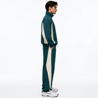 Ensemble de jogging pour hommes, ensemble deux pièces, veste en coton matelassée à fermeture éclair et pantalon de jogging, ensemble de survêtement en coton personnalisé pour hommes