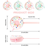 Étui de rangement pour sucettes en silicone de qualité alimentaire sans BPA, en forme de donut, support pour jouets de bébé, sac pour anneaux de dentition avec porte-monnaie pour poussette
