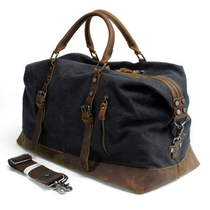 Customized High Quality Vintage Canvas Durable Large Capacity Travel Canvas Tote <strong>Bag</strong> Canvas <strong>Duffle</strong> <strong>Bags</strong> for Men - Product Image 1