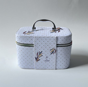 Professional Cosmetic Organizer Bag Starry Sky Feather Pattern Beauty <b>Box</b> Portable Pu Leather Travel Toiletry <b>Vanity</b> Handbag - Product Image 5