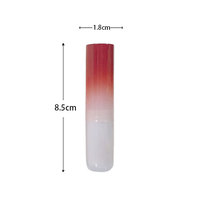 Tube vide pour baume à lèvres et rouge à lèvres, dégradé rouge, rond, 3g, avec capuchon à visser, remplissage direct, impression UV, design personnalisé