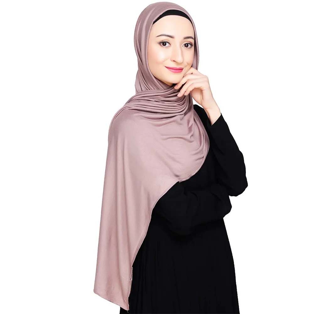 Grosir Jersey Katun Dubai Hijab Modis Warna Polos Syal Instan Wanita Hijab Syal Instan Klasik Jilbab Jersey Polos